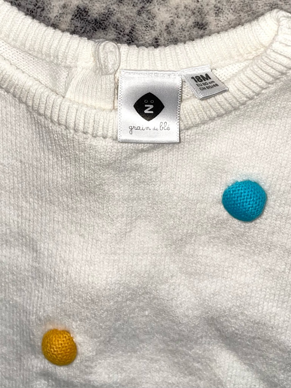 Grain De Bbé sweater dress size 18 months - Picture 3 of 4